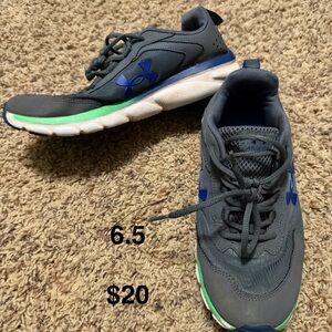 Under Armour Gray and Blue Sneakers